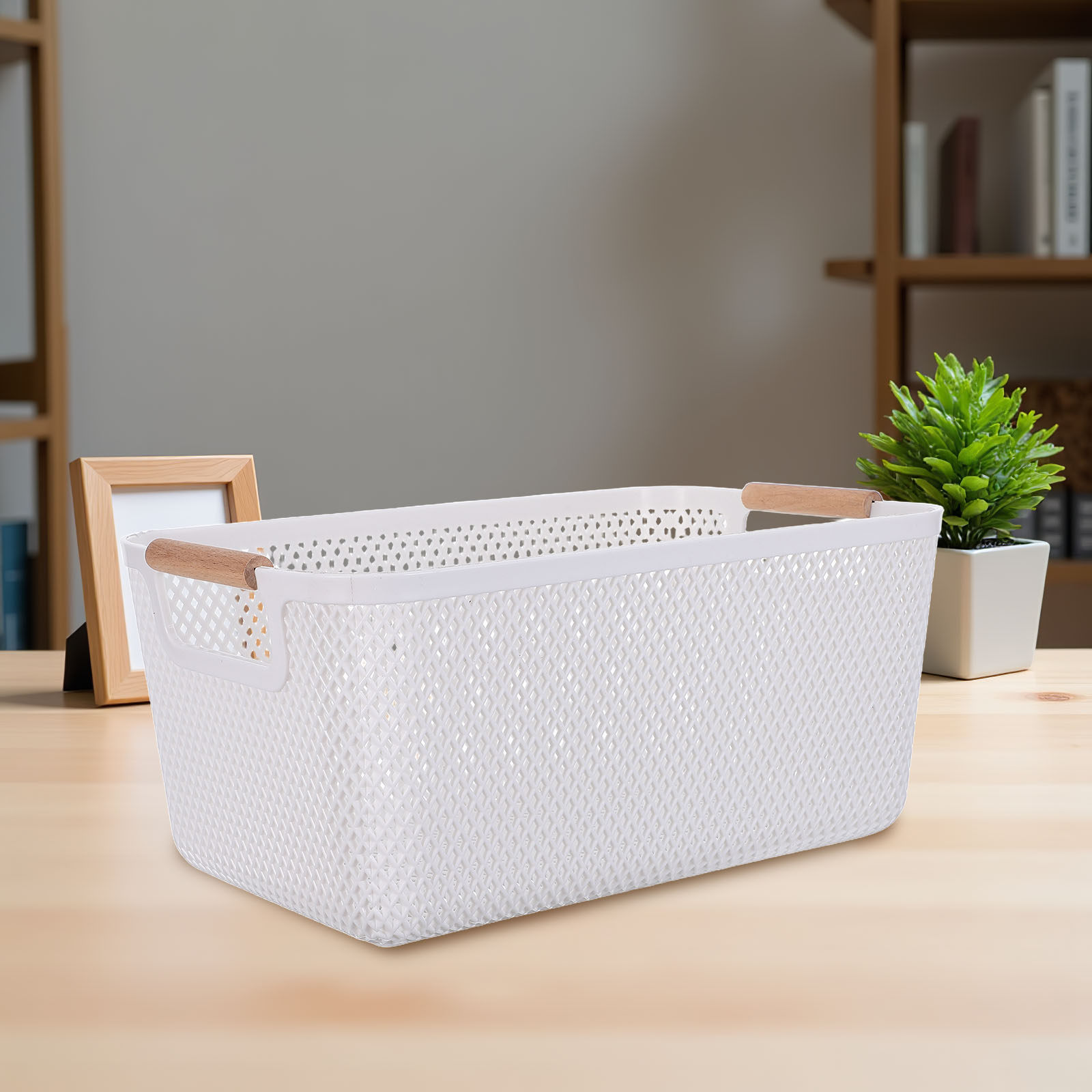 Food Snacks Basket - Cesto de Armazenamento de Plástico com