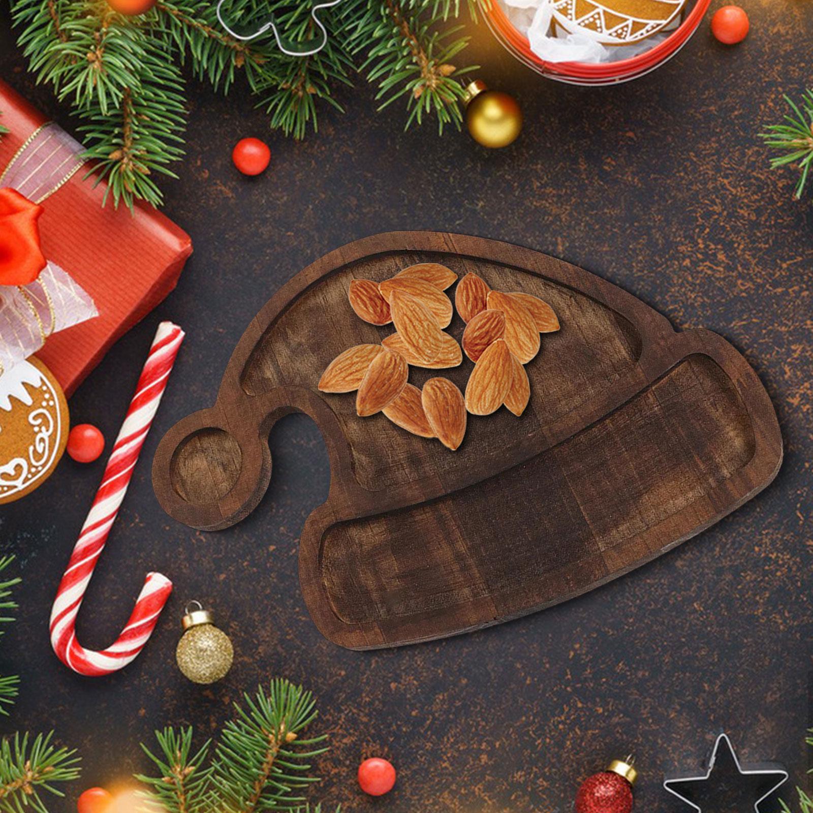 Food Snacks For Christmas - Bandeja de Madeira para Servir, Decoração