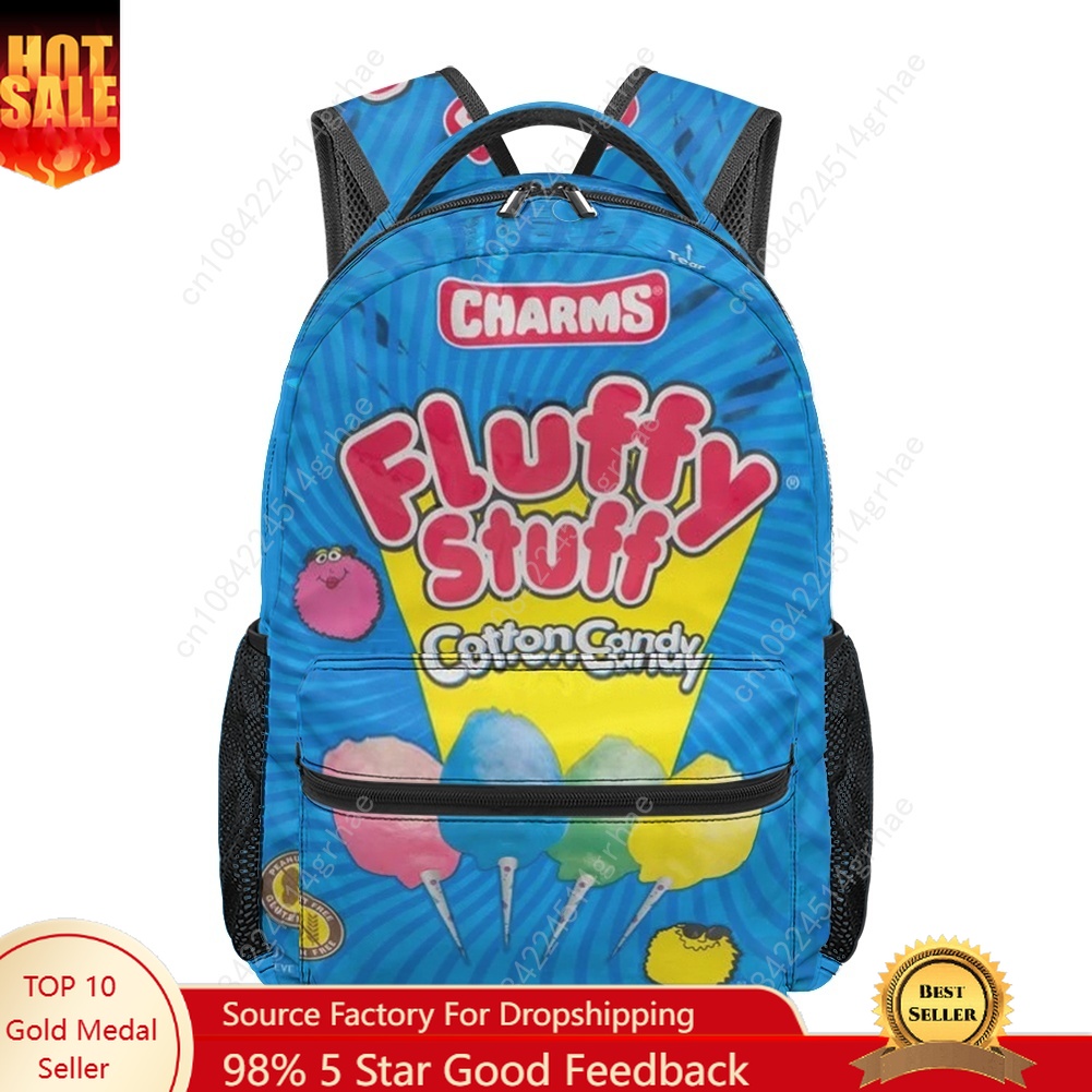 Food Snacks Candy - Mochila escolar com estampa completa de