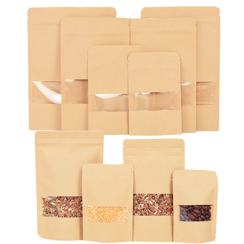Food Snacks Candy - 20/50 pçs sacos de papel kraft