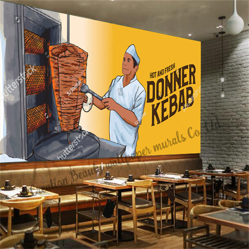 Food Snacks Background - Personalizado comida rápida kebab papel de