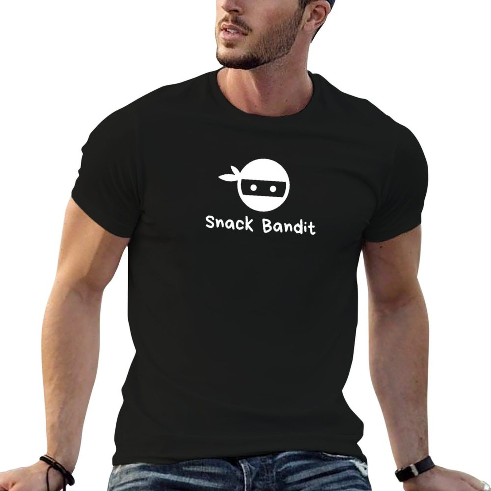 Food Snacks Background - Camiseta Engraçada Snack Bandit para Crianças,
