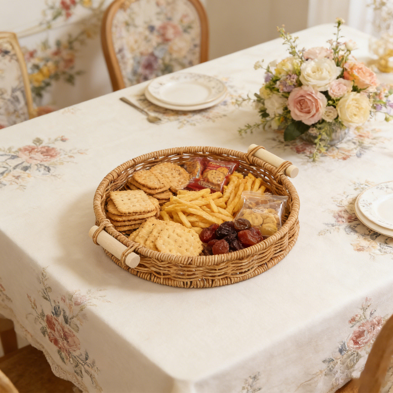 Cesta de Pão de Imitação de Ra - Food Snacks Basket avaliação e preço