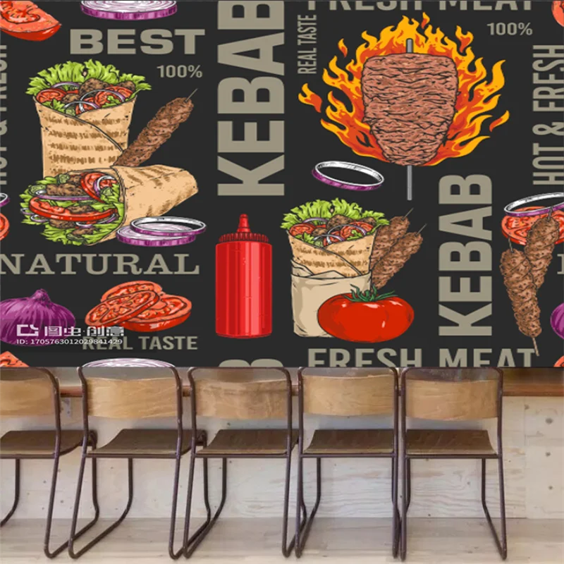 Personalizado kebab fast-food  - Food Snacks Background avaliação e preço