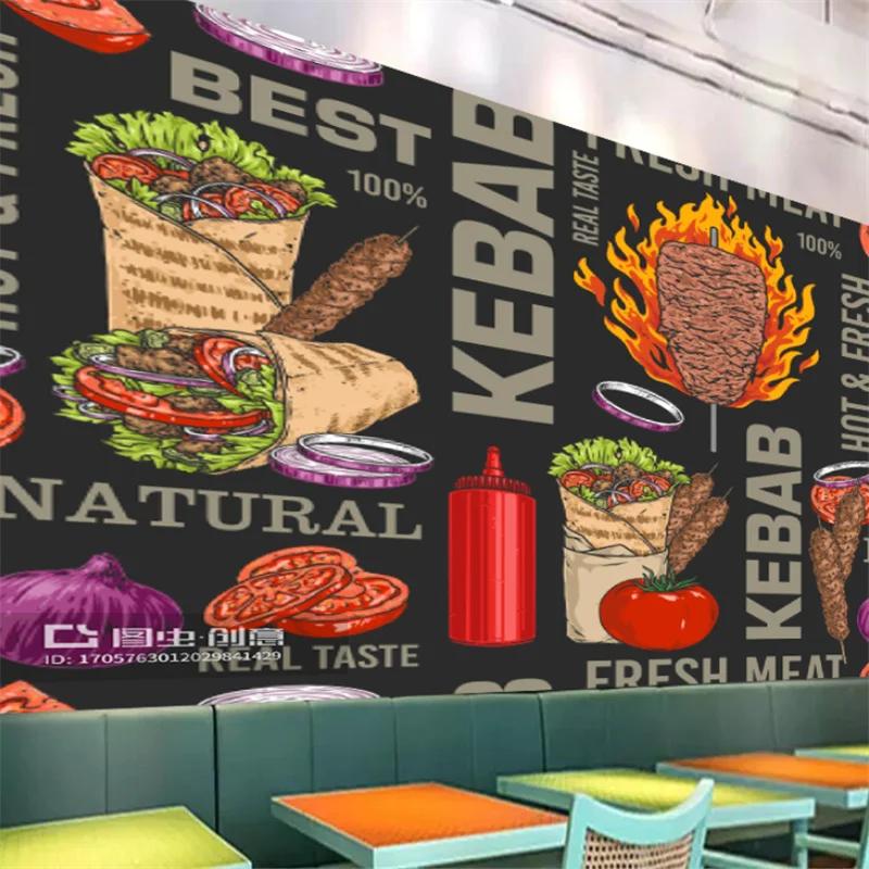 Personalizado kebab fast-food  - Food Snacks Background avaliação e preço