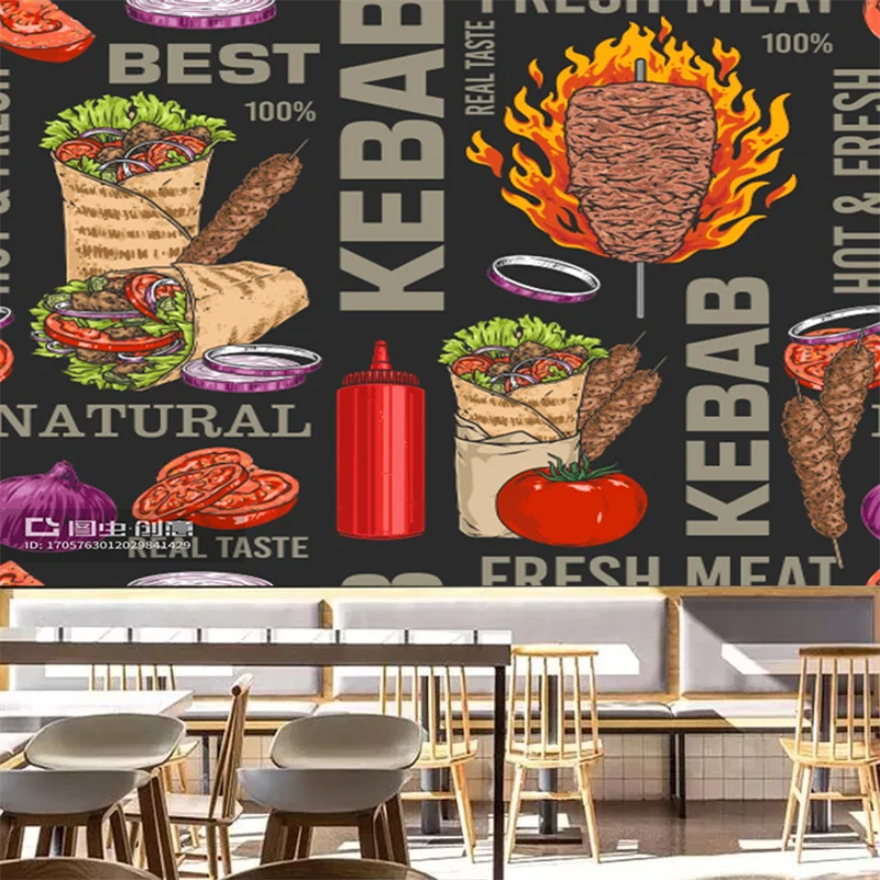 Personalizado kebab fast-food  - Food Snacks Background avaliação e preço