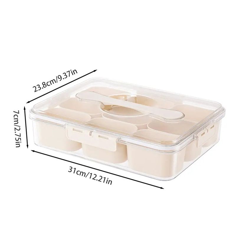 Bandeja de servir com 9 compar - Food Snacks Candy avaliação e preço