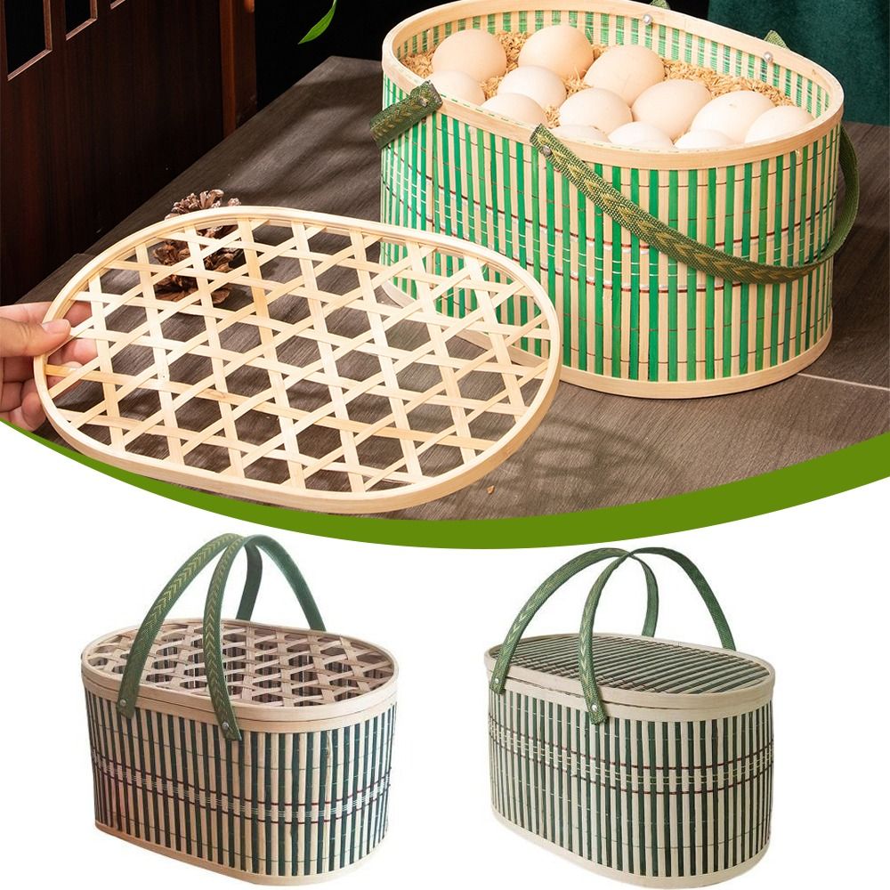 Cesta de bambu artesanal duráv - Food Snacks Basket avaliação e preço