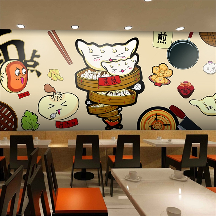 Personalizado 3d pintado à mão - Food Snacks Background avaliação e preço