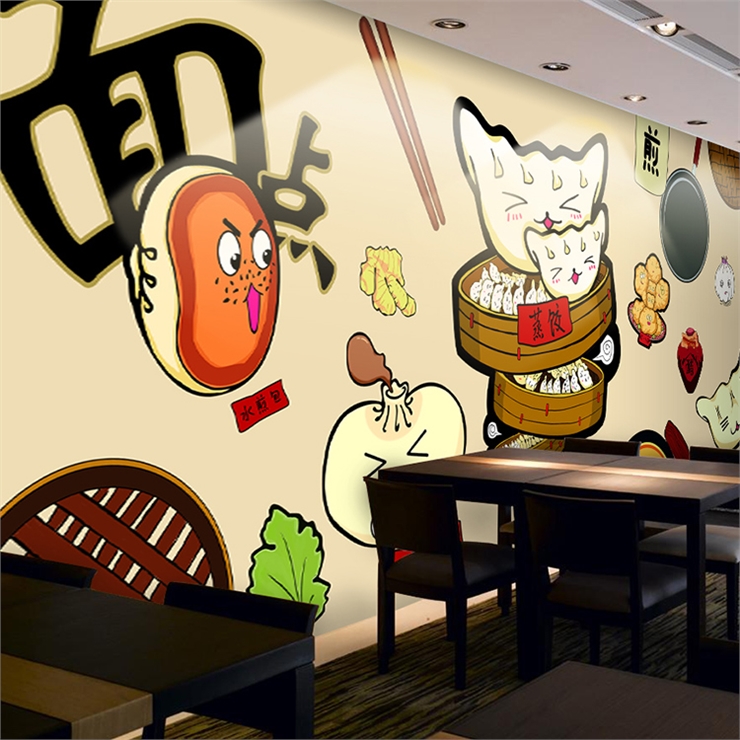 Personalizado 3d pintado à mão - Food Snacks Background avaliação e preço
