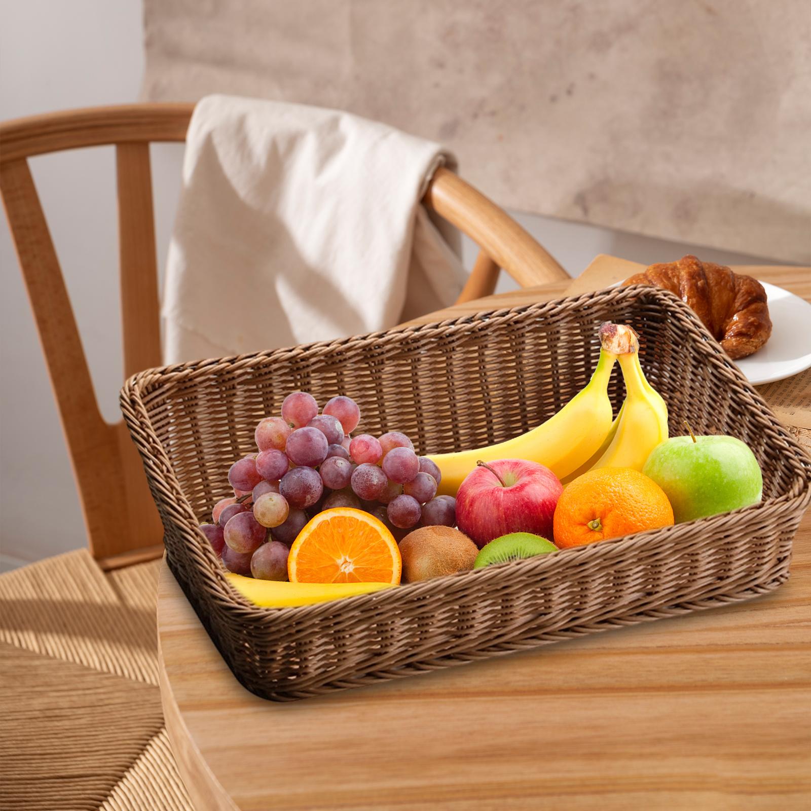 Cesto de Frutas e Pão Rústico, - Food Snacks Basket avaliação e preço