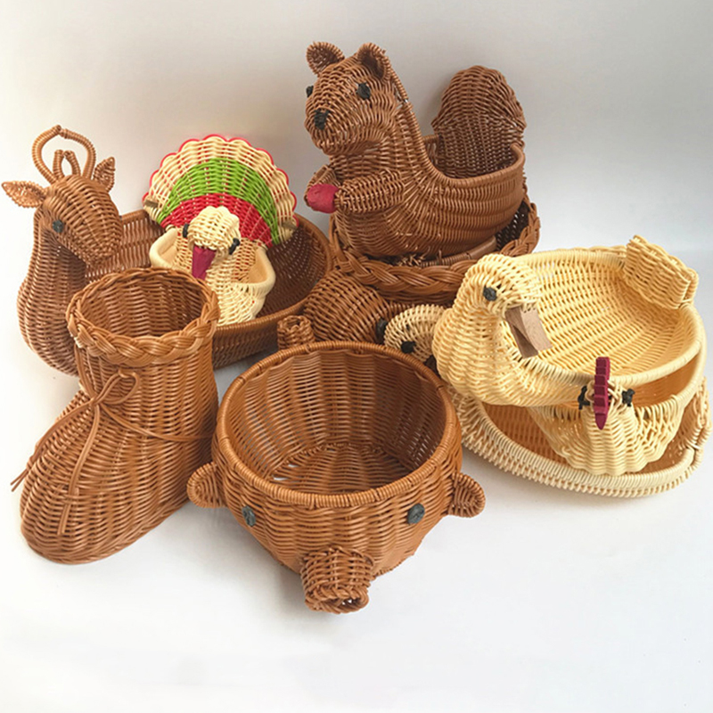 Cesta De Frutas De Tecido De R - Food Snacks Basket avaliação e preço