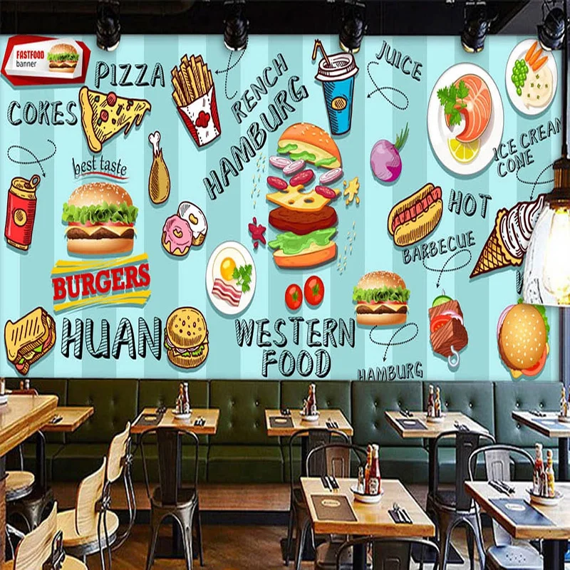 Papel de Parede 3D Personaliza - Food Snacks Background avaliação e preço