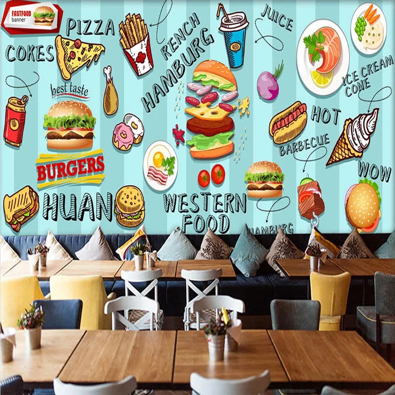 Papel de Parede 3D Personaliza - Food Snacks Background avaliação e preço