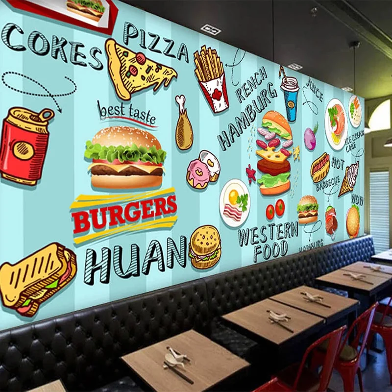 Papel de Parede 3D Personaliza - Food Snacks Background avaliação e preço