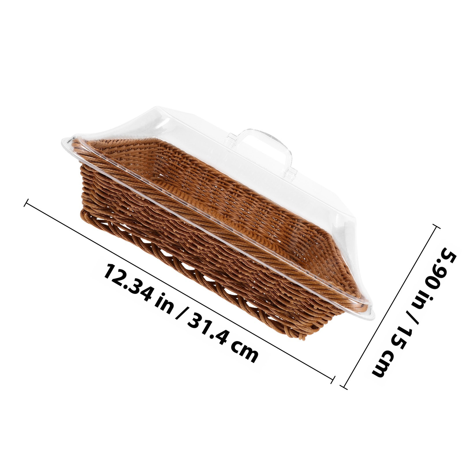 Cesta de Pão com Tampa Transpa - Food Snacks Basket avaliação e preço