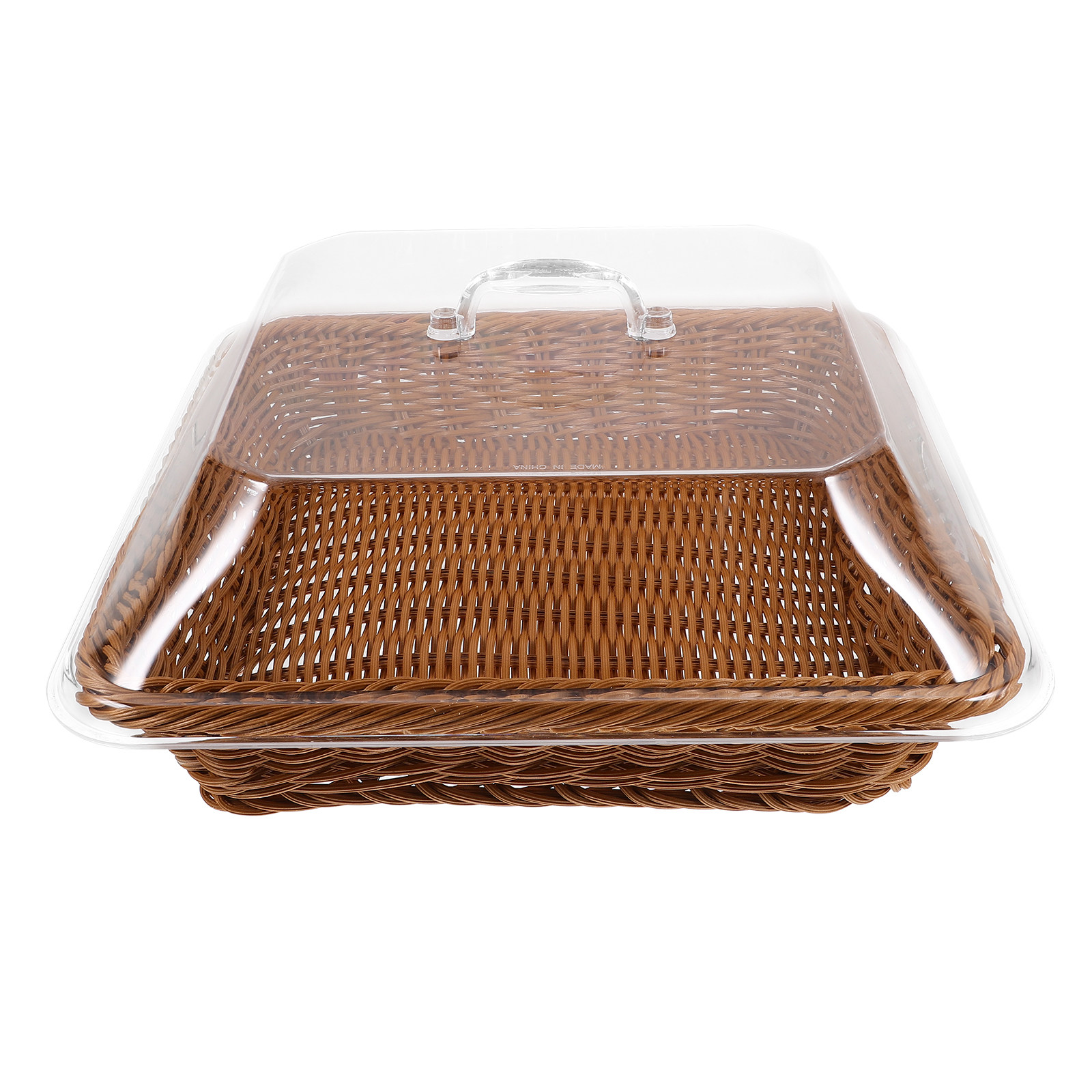 Cesta de Pão com Tampa Transpa - Food Snacks Basket avaliação e preço