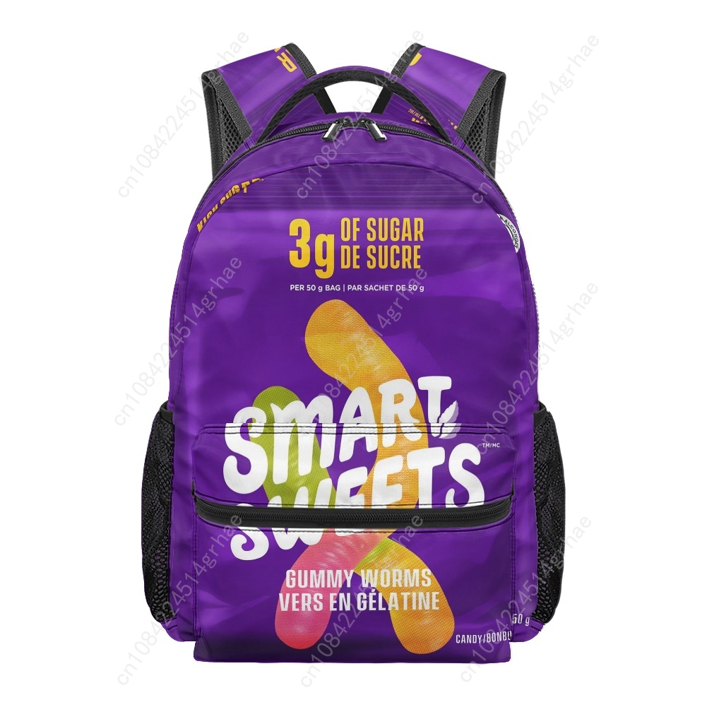 Mochila escolar com estampa co - Food Snacks Candy avaliação e preço