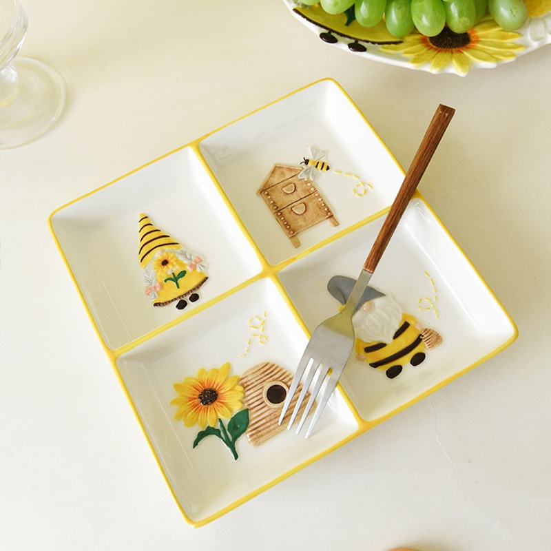 Bandeja de cerâmica pintada à  - Food Snacks For Christmas avaliação e preço