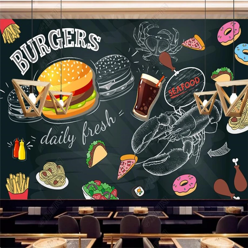 Quadro negro pintado à mão ham - Food Snacks Background avaliação e preço