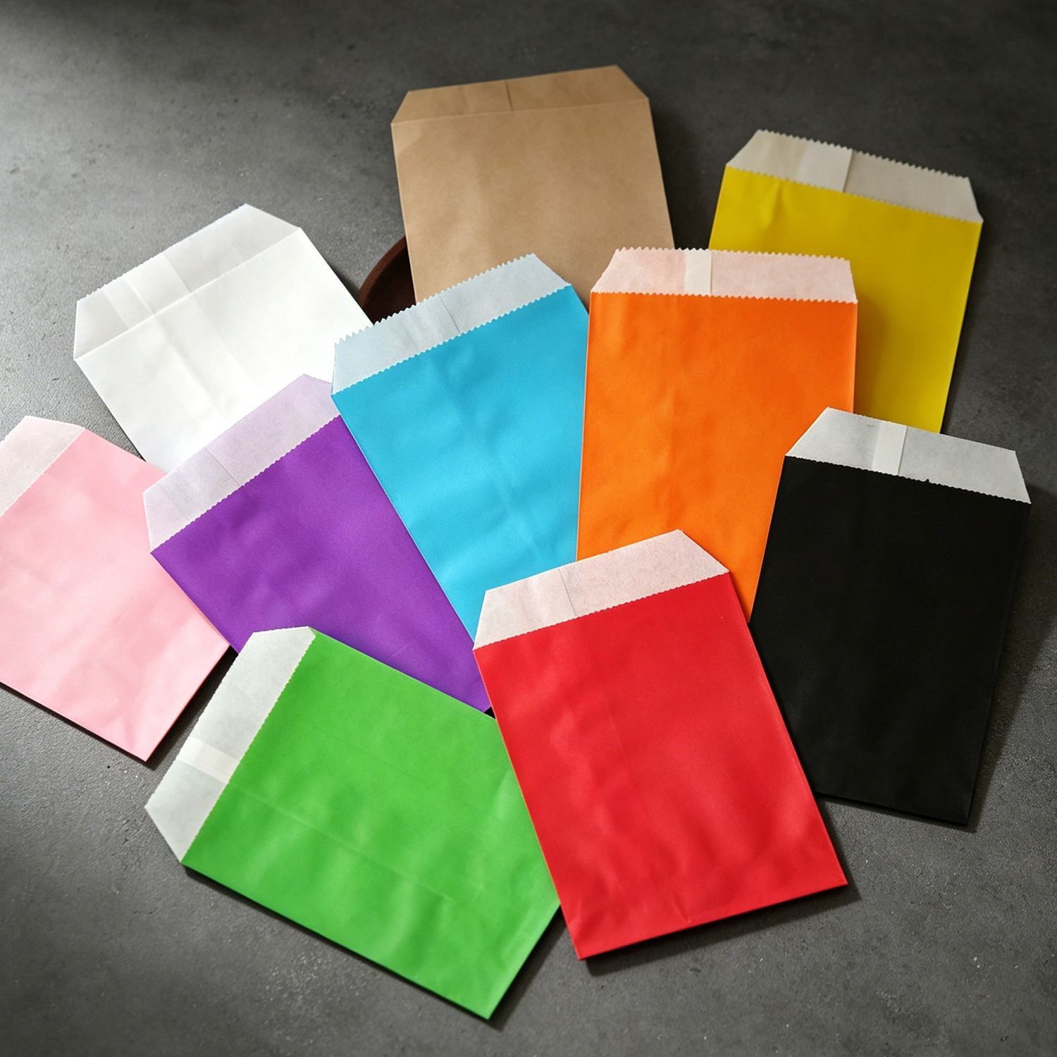 Saco de papel kraft colorido p - Food Snacks Candy avaliação e preço