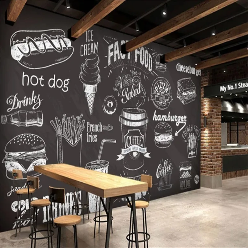 Personalizado pintado à mão qu - Food Snacks Background avaliação e preço